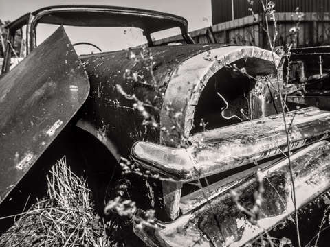 Dead cars series in black and white 101