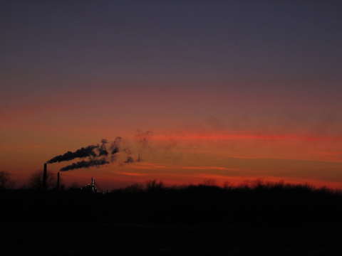 Progress at sunset