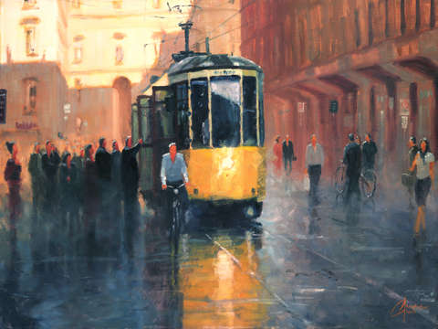 Milan italy trolley car 2