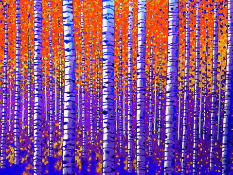 Birch trees fantasy