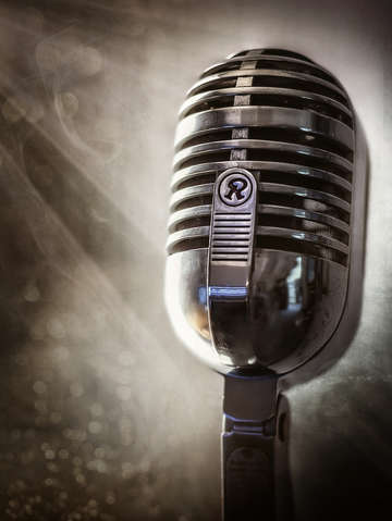 Smoky vintage microphone