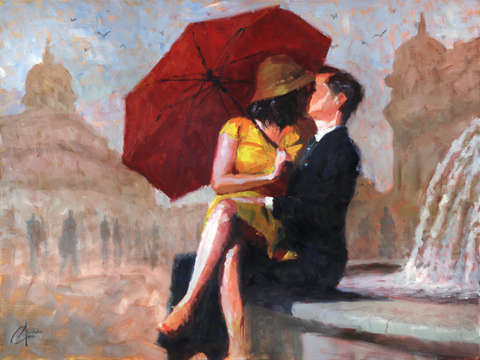 Kiss in the piazza