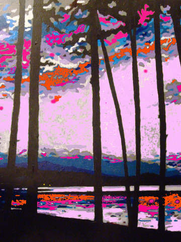 Pink sunset at kezar lake