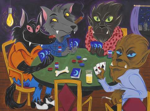 Werewolves playing poker