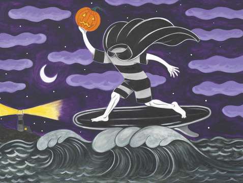 The headless surfer of salem harbor