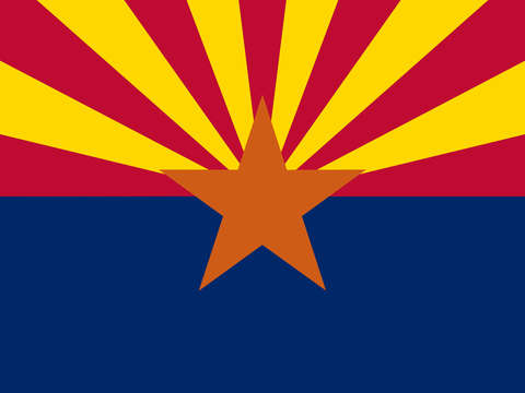 Arizona state flag authentic version
