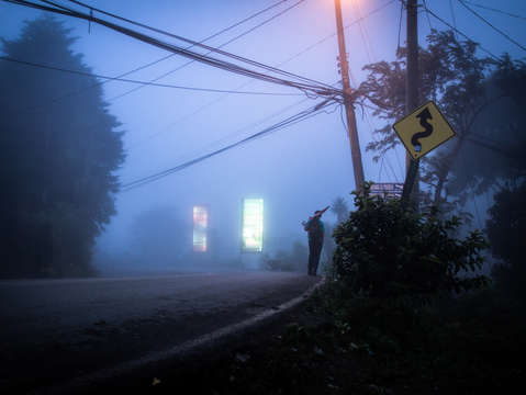 Foggy night in monteverde