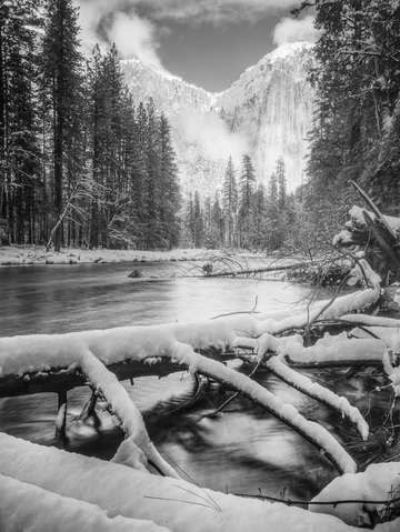 Winter along the merced river