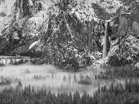 Bridal veil falls and yosemite valley california 2