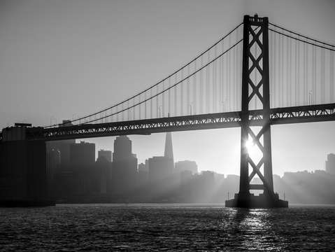 San Francisco Bay Bridge at Sunset