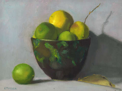 Limes in bowl