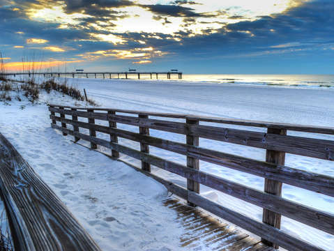 Walk at cotton bayou beach