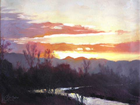 Rocky mountain sunset