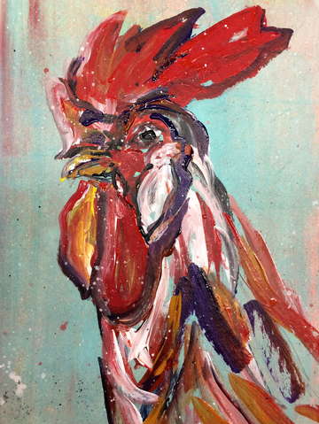 The rooster says