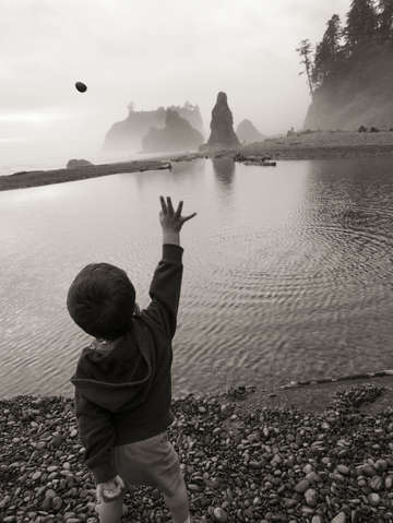 Throwing rocks