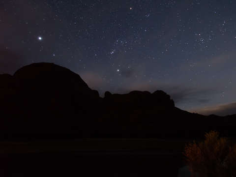 Night sky over moab