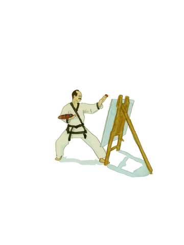 Black belt in finger painting