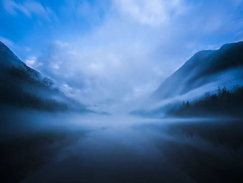 Ethereal Lake and Clouds