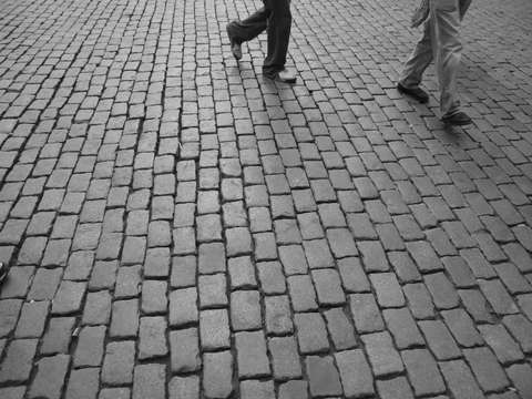 Brick road in brussels
