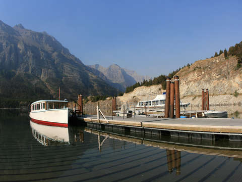 Boat At Glacier National Park