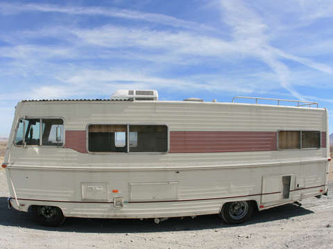 Old motorhome in california