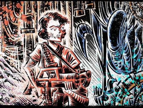 Ripley and the alien