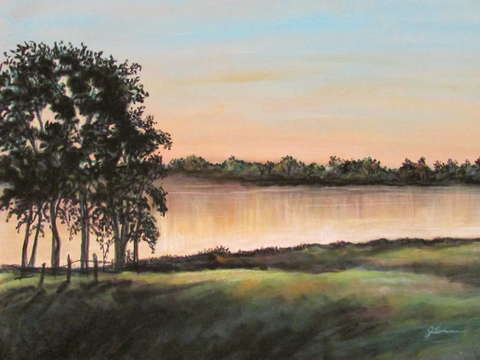 Calming waters wagon train lake