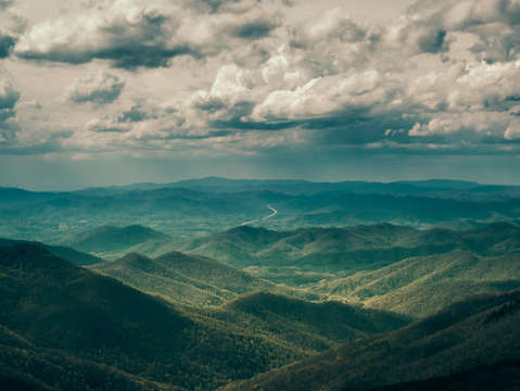 The blue ridges of north carolina