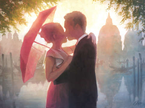 The red umbrella in venice
