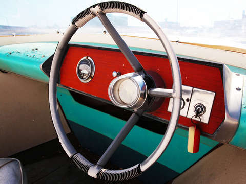 Boat steering wheel