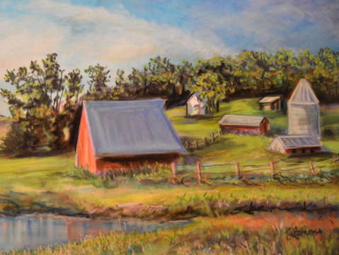 Nestled in the farmland