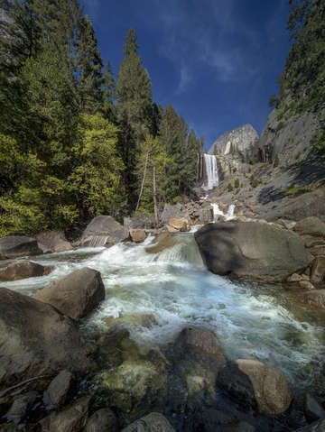 Vernal falls and the merced river