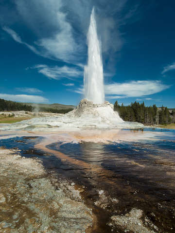 Castle geyser yellowstone national park