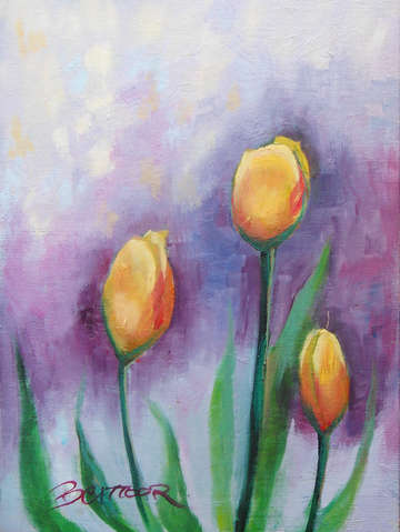 Three tulips