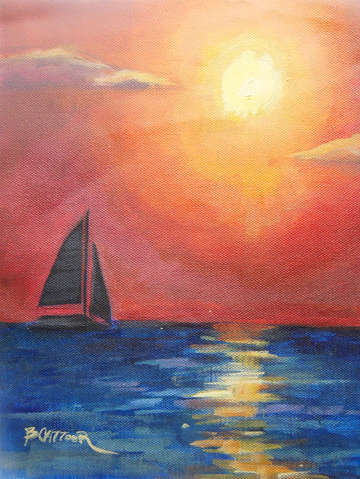 Boat and sunset