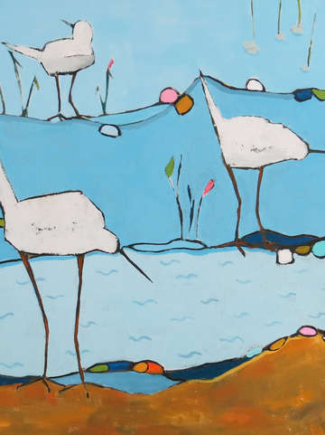 Egrets in the marsh lll