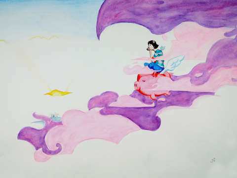 The girl and the pig