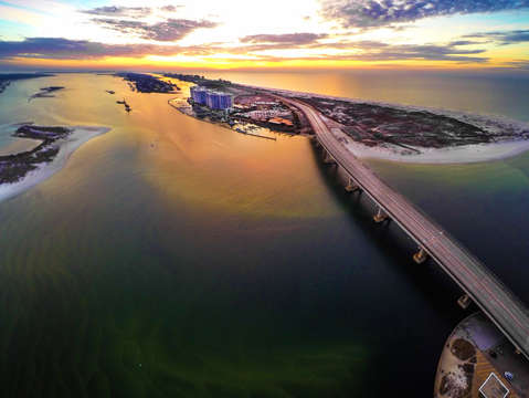 Orange beach approaching strorm clouds