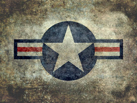 Roundel of the usaf vintage retro style version