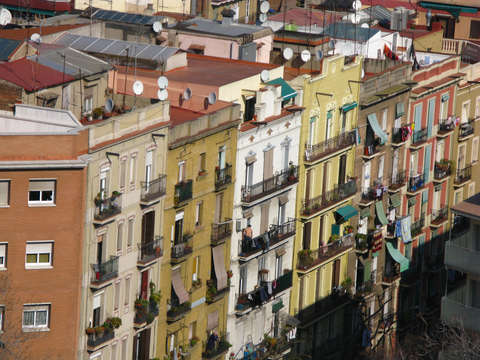 Apartment buildings in barcelona