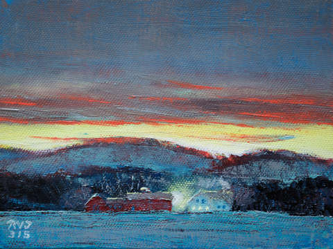 Twilight last day of winter