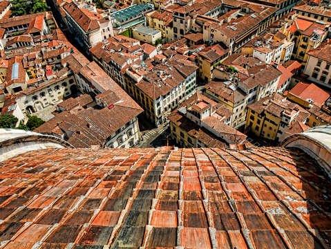 Looking down the cupola