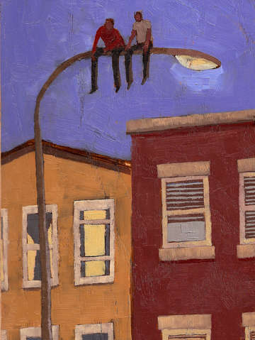 Perched lamp post