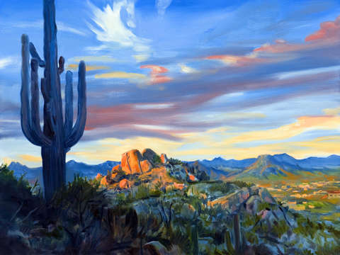 View of scottsdale arizona from pinnacle peak