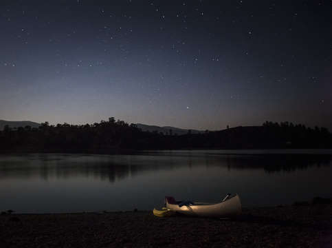 Canoe on the lake