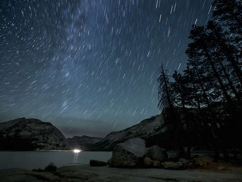 Stars over tenaya lake