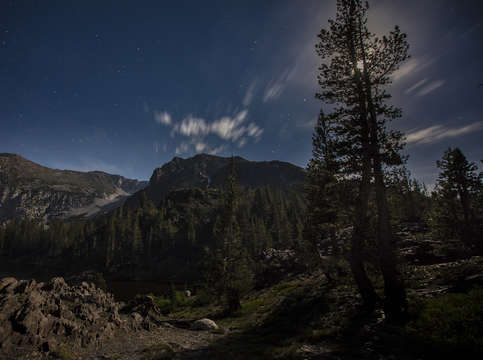 Moonlight and mountains
