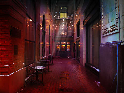 Enlightened patio