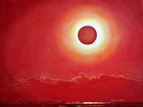 Solar eclipse at sea