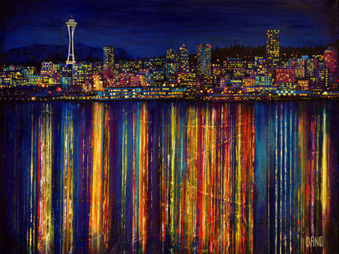 Seattle Night Skyline #2